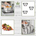 (12-QT) Aluminum Colander with Handles and Base Heavy Duty Commercial Grade