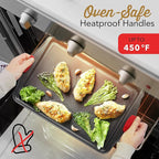 Baking Pan Set, 15 Piece Premium Baking Set, Nonstick Bakeware Sets BPA Free, Cookie Sheets for Baking Nonstick Set, Steel Baking Sheets for Oven with Muffin Pan, Cake Pan & Black Kitchen Utensils