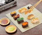SmileTools No Plastic Bamboo Sushi Making Kit, Sushi Roller, 2 Bamboo Sushi Rolling Mats, 5 Pairs Chopsticks, Sauce Dish, Rice Paddle - Natural Sushi Maker Set for Beginners DIY Sushi at Home