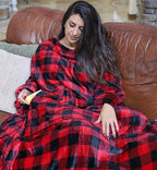Solaris Wearable Blanket with Sleeves for Adults, Softness Comfort Warmth Fleece Gift for Women Men, Snuggy Body Throw TV Blanket for Home Office Lounge, Gift for Your Lover