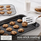 Country Kitchen Nonstick Stackable Bakeware Set - Deluxe Heavy Duty, Durable, Easy Release Baking Set, 8 Pcs, Black