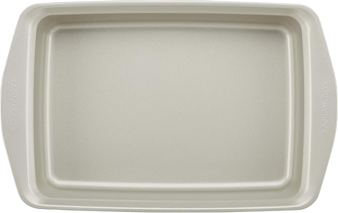 Rachael Ray Nonstick Bakeware Set without Grips includes Nonstick Bread Pan, Baking Pans, Cake Pans, Cookie Sheet / Baking Sheet - 10 Piece, Silver