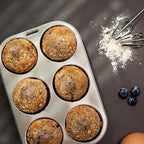 Fox Run Stainless Steel Extra Large Muffin and Cupcake Pan, 6 Cup Jumbo Muffin Tin