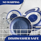Granitestone Ceraluxe 20 Pc Ceramic Cookware Set Nonstick, Complete Pots and Pans Set Non Stick with 5 Pc Bakeware Set, Deep Frying Pan Set, & Steamer, Non Toxic PFOA Free, Oven & Dishwasher Safe