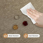 Faux Linen Fabric Rectangle Table Cloth, Textured Water Resistant & Washable Rectangular Tablecloth, Anti-Scratch for Dinning Kitchen Party,54 x 72 Inch, Mocha
