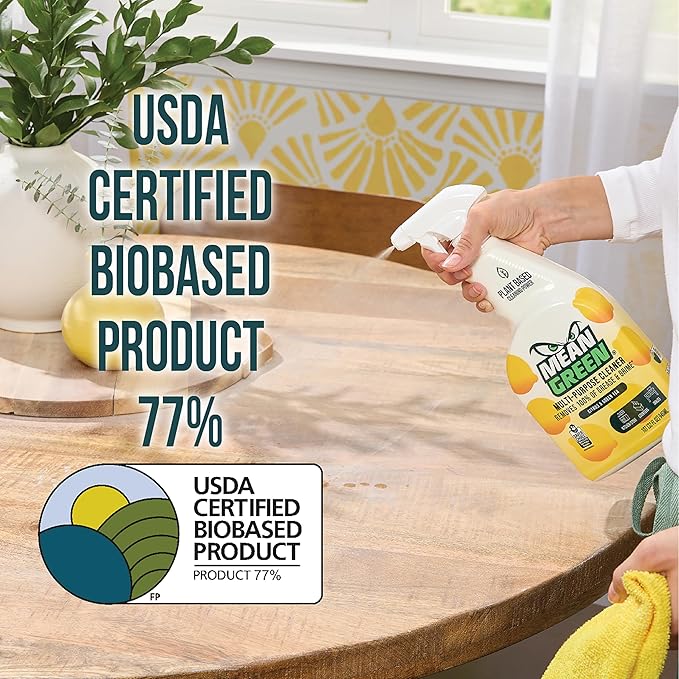 Mean Green Non-Contentrate Ready-to-use - All in one plant based cleaning power solution- Multipurpose, Bathroom & Glass Cleaner - Ultimate Value Bundle 3ct