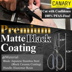 CANARY Japanese Kitchen Scissors All Purpose Heavy Duty 8.2" Matte Black, Made in JAPAN, Dishwasher Safe Come Apart Blade, Multipurpose Kitchen Shears, Sharp Serrated Japanese Stainless Steel Blade