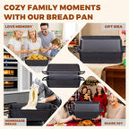 11x5 Inch Cast Iron Loaf Pan With Lid，5.8 Qt Large Loaf Pans For Sourdough Bread Baking, Pre-Seasoned Heavy Duty Dutch Oven Bread Pan For a Crispy Crust