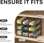 Simple Houseware Stackable Can Organizer Rack for Pantry/Cabinet – 11.5" D x 17" W x 13.75" H, Holds 36 Cans, 3-Tier Can Food Storage Dispenser, Bronze