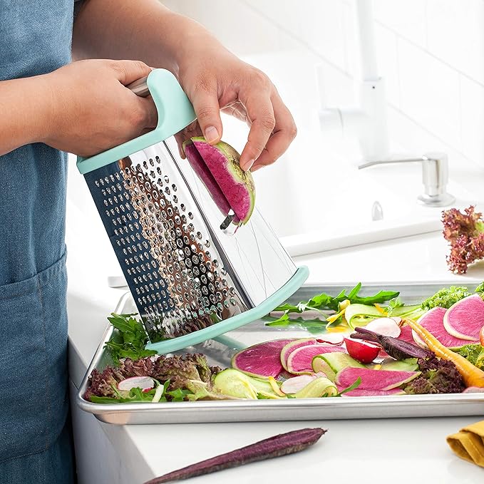 Spring Chef Swivel Peeler & Professional XL Box Grater Bundle - Mint