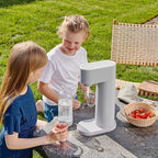 Mysoda Woody Carbonated Water Maker - Silent Carbonated Water Machine Robust Long-Lasting Aluminium Soda Maker - With 1L Water Bottle - Without CO2 Cylinder - White