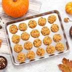 Onader Large Baking Sheet, 18 x 13 Inch Stainless Steel Half Sheet Baking Pans for Oven, Commercial Metal Cookie Pan Tray for Roasting Cooking, Mirror Finish & Dishwasher Safe, 2-Pack
