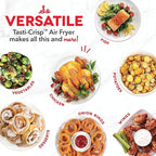Dash Tasti-Crisp™ Air Fryer - AirCrisp® Technology - Compact Design with Adjustable Temperature Control - Nonstick Fry Basket & Auto Shut-Off Feature - 6 Quarts - Black