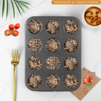 Walooza Muffin Cupcake Pan, Nonstick 12 Cupcake Tray, Cheesecake Pan for Baking