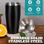 Cocktail Shaker Set - 12-Piece Complete Bartender Kit for Home Bar and Cocktail Making - Includes Cocktail Shaker, Bar Tools, and Barware Tool Sets