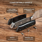 KYOKU Chef Knife - 8"- Shogun Series Japanese Style VG10 Steel Core Hammered Damascus Blade Kitchen Knife - with Sheath & Case