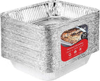 Stock Your Home Aluminum Pans 9x13 Disposable Foil Pans (30 Pack) - Half Size Steam Table Deep Trays - Tin Foil Pans Great for Cooking, Heating, Storing, Prepping Food