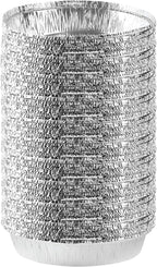 PLASTICPRO 9'' Inch Round Tin Foil Pans Disposable Aluminum, Freezer & Oven Safe - For Baking, Cooking, Storage, Roasting, & Reheating, Pack of 100