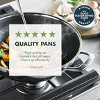 GreenPan Spectra 12" Wok Pan with Lid, Hybrid Tri-Ply Stainless Steel, PFAS-Free Ceramic Nonstick Textured Cooking Surface, Induction Cookware, Diswasher Safe, Oven & Broiler Temp to 850˚F