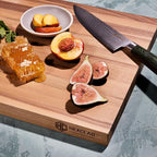 HexClad Chef's Knife, 8-Inch Japanese Damascus Stainless Steel Blade, Pakkawood Handle