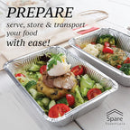 110 Pack - 2.25LB Aluminum Pans with Cardboard Lids - To go Foil Containers with Lids - Disposable Food Containers - Foil Take Out - Meal Prep Trays Foil Tins Freezer Meals Comercial