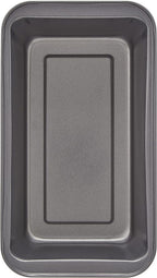 Amazon Basics Rectangular Nonstick Bread Loaf Pan for Baking Meatloaf with Even Heat Distribution, 9.5 x 5 Inch, Gray, Set of 2