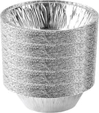 PLASTICPRO 6'' Inch Round Tin Foil Cake Pans Disposable Aluminum, Freezer & Oven Safe - For Baking, Cooking, Storage, Roasting, & Reheating, Pack of 100