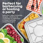 8x8 Disposable Aluminum Pans With Lids - 100 Pack Foil Pans For Cooking, Baking Cakes, Roasting & Homemade Breads - Disposable Food Containers With Foil Lids