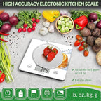Prep Container Chef Kitchen Scale - Digital Food Scale. Nutrition Scale for Weight Loss, Baking, Meal Prep, and Keto Diet. User-Friendly Design,eliminates Multiple Measuring Cups & Spoons.