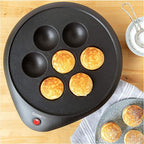 Ebelskiver Maker- Electric Non-stick Baker for Making Takoyaki, Ebelskiver or Octopus Balls, Aebleskivers, Donut Holes & Cake Pops, Unique Danish Mini Pancakes or Dessert Treat- Baking Gift for Her
