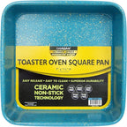 casaWare 3pc Ultimate Series Commercial Weight Toaster Oven Bakeware Set (Blue Granite)