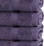 Chakir Turkish Linens | Hotel & Spa Quality 100% Cotton Premium Turkish Towels | Soft & Absorbent (4-Piece Washcloths, Plum)
