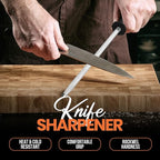 Utopia Kitchen 10 Inch Honing Steel Knife Sharpening Steel Sharpening Rod, Black