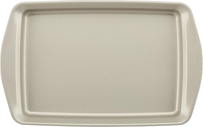 Rachael Ray Nonstick Bakeware Set without Grips includes Nonstick Cookie Sheets / Baking Sheets - 3 Piece, Silver