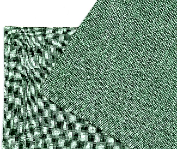 Solino Home Linen Placemats Set of 4 - Forest Green Placemats 14 x 19 Inch - 100% Pure Linen Table Mats for Winter, New Year - Athena