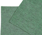 Solino Home Linen Placemats Set of 4 - Forest Green Placemats 14 x 19 Inch - 100% Pure Linen Table Mats for Winter, New Year - Athena