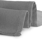 Gee Di Moda Rectangle Tablecloth - 90 x 132 Inch Charcoal Table Cloth for 6 Foot Tables with Floor-Length Drop - Heavy Duty Washable Fabric for Holiday Party, Dinner, Weddings & Baby Shower