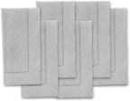 Solino Home Linen Napkins Set of 6 - Classic Hemstitch 100% Pure Linen Soft Grey Dinner Napkins Cloth 20 x 20 Inch for Winter, New Year - Handcrafted and Machine Washable