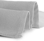 Gee Di Moda Rectangle Tablecloth - 70 x 120 Inch Silver Table Cloth for 6 or 8 Foot Rectangle Tables - Heavy Duty Washable Fabric - for Holiday Party, Dinner, Weddings, Baby Shower & Events