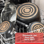 T-Fal Signature Nonstick Pots and Pans Set 12 Piece, Oven Broiler Safe 350F, Kitchen Cookware Set w/Fry Pans, Saucepans, Saute Pan, Dutch Oven, Griddle, Kitchen, Home, Dishwasher Safe, Black
