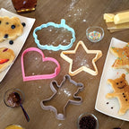 Silicone Pancake Molds for Heart, Star, Teddy Bear, Cloud Shape Pancakes, Set of 4, Premium Nonstick Pancake Shaper for Kids, Pancake Maker Mold for Griddle