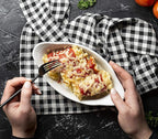 Au Gratin Baking Dishes, by Kook, Mini Casserole Dish, Set of 6, for Banana Split, Oven and Microwave Safe, Dishwasher Safe, Ceramic Dishes, Lasagna & Cobblers, Individual Serving, 12 oz (Ivory)
