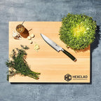 HexClad Chef's Knife, 8-Inch Japanese Damascus Stainless Steel Blade, Pakkawood Handle