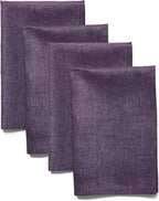 Solino Home Linen Napkins Set of 4 - 100% Pure Linen Grape Dinner Napkins Cloth 20 x 20 Inch for Winter, Valentines, Holiday, New Year - Athena, Handcrafted and Machine Washable