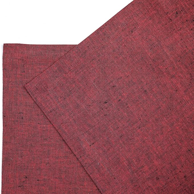 Solino Home Linen Placemats Set of 4 - Red Garnet Placemats 14 x 19 Inch - 100% Pure Linen Table Mats for Valentines, Holiday, Winter, New Year - Athena